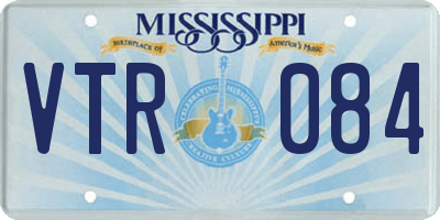MS license plate VTR084