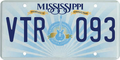MS license plate VTR093