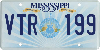 MS license plate VTR199