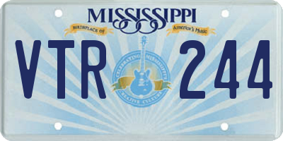 MS license plate VTR244