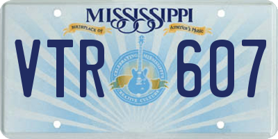 MS license plate VTR607