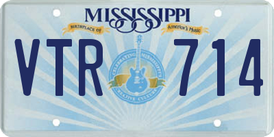 MS license plate VTR714
