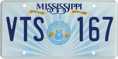 MS license plate VTS167