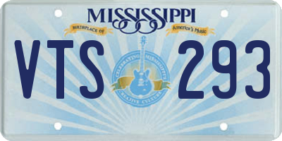 MS license plate VTS293