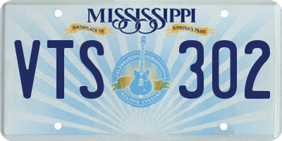 MS license plate VTS302