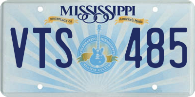 MS license plate VTS485