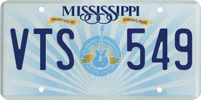 MS license plate VTS549