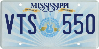 MS license plate VTS550