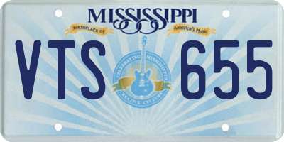 MS license plate VTS655
