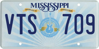 MS license plate VTS709
