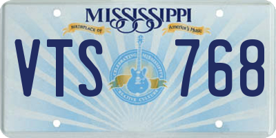 MS license plate VTS768