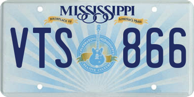 MS license plate VTS866
