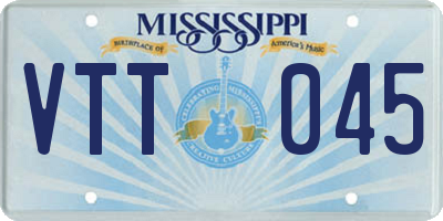 MS license plate VTT045