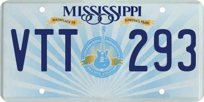 MS license plate VTT293