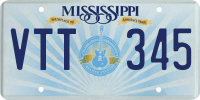 MS license plate VTT345
