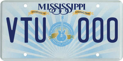 MS license plate VTU000