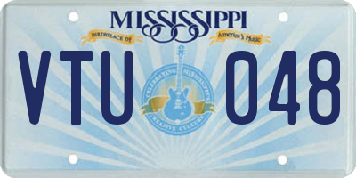 MS license plate VTU048