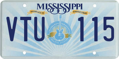 MS license plate VTU115