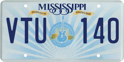 MS license plate VTU140