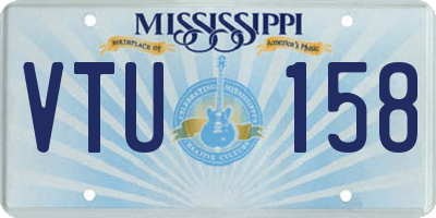 MS license plate VTU158