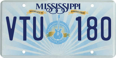 MS license plate VTU180