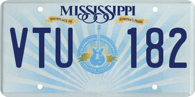 MS license plate VTU182