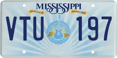 MS license plate VTU197