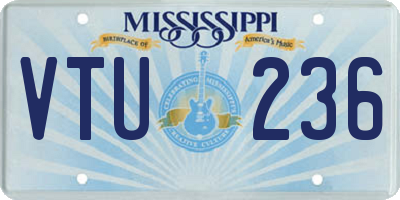 MS license plate VTU236