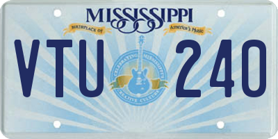 MS license plate VTU240