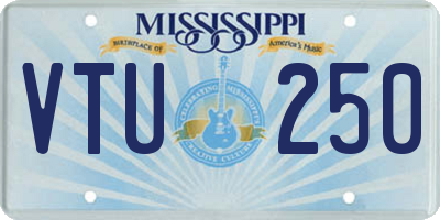 MS license plate VTU250