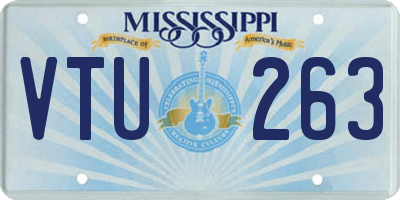 MS license plate VTU263
