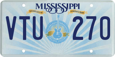MS license plate VTU270