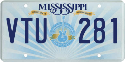 MS license plate VTU281