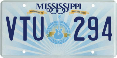 MS license plate VTU294