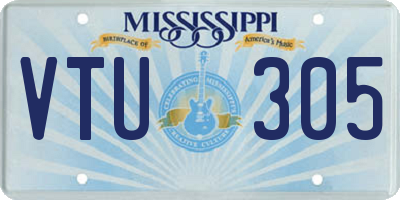 MS license plate VTU305