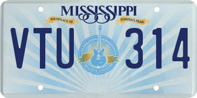 MS license plate VTU314
