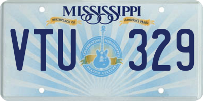MS license plate VTU329