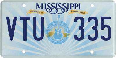 MS license plate VTU335