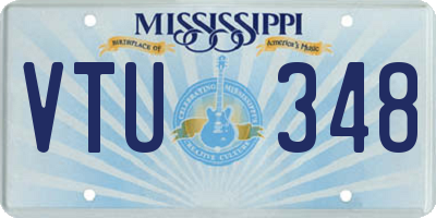 MS license plate VTU348