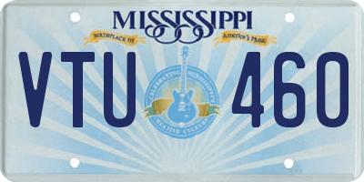 MS license plate VTU460