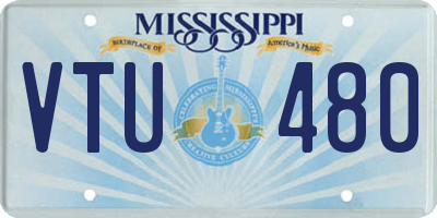 MS license plate VTU480