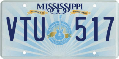 MS license plate VTU517