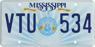 MS license plate VTU534