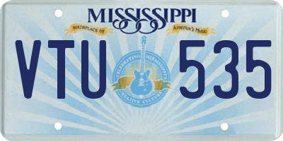 MS license plate VTU535