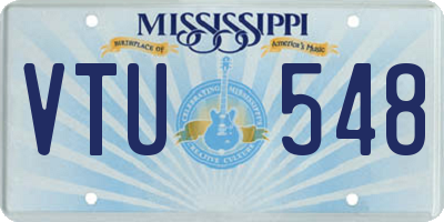 MS license plate VTU548
