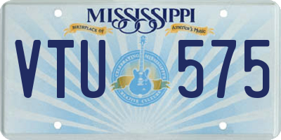 MS license plate VTU575