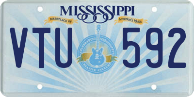 MS license plate VTU592