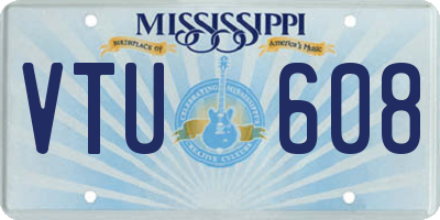 MS license plate VTU608