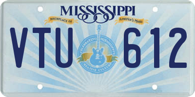 MS license plate VTU612