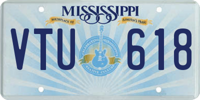 MS license plate VTU618